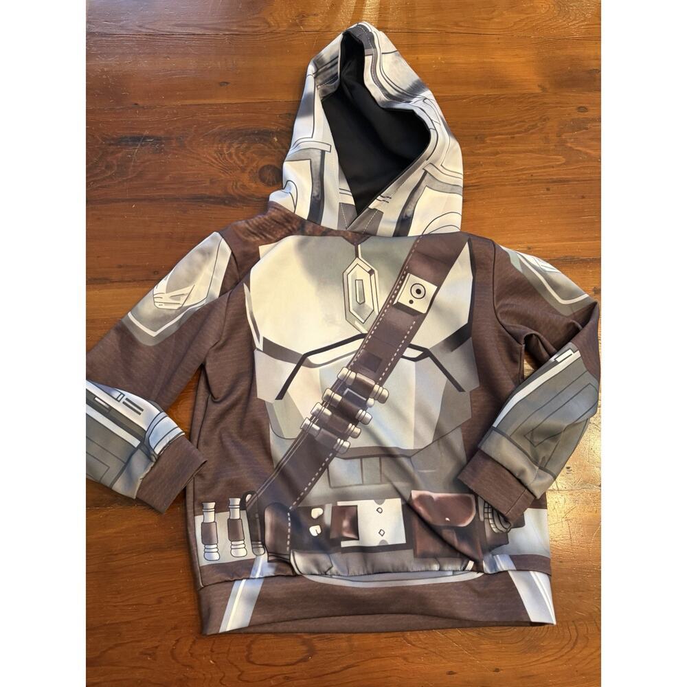 Star Wars The Mandalorian Hoodie Pullover Sweatshirt Kids Sz XS (6/7) NEW